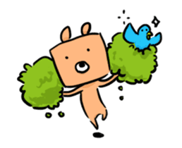 blue bird and Cubic Bear sticker #889312