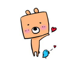 blue bird and Cubic Bear sticker #889313