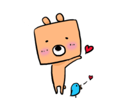 blue bird and Cubic Bear sticker #889313