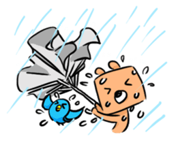 blue bird and Cubic Bear sticker #889314