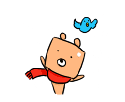 blue bird and Cubic Bear sticker #889317