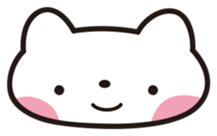 Sticker of white cat sticker #889559