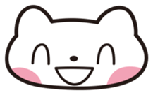 Sticker of white cat sticker #889560