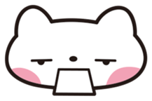 Sticker of white cat sticker #889561