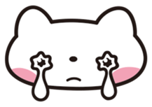 Sticker of white cat sticker #889563