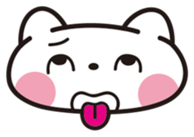 Sticker of white cat sticker #889566