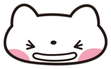 Sticker of white cat sticker #889567