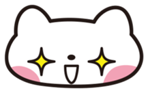 Sticker of white cat sticker #889568