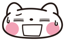 Sticker of white cat sticker #889569