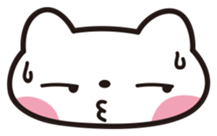 Sticker of white cat sticker #889571