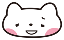 Sticker of white cat sticker #889573
