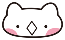 Sticker of white cat sticker #889575