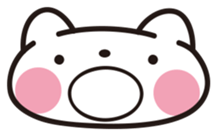 Sticker of white cat sticker #889576