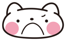 Sticker of white cat sticker #889579