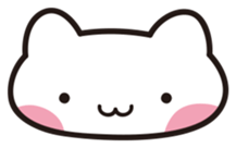 Sticker of white cat sticker #889582