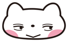 Sticker of white cat sticker #889585