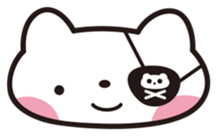 Sticker of white cat sticker #889586