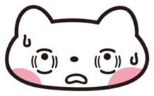 Sticker of white cat sticker #889590