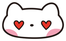 Sticker of white cat sticker #889593