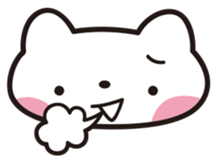 Sticker of white cat sticker #889596