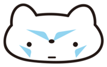 Sticker of white cat sticker #889597