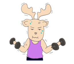 Happy Gay Deer sticker #889634