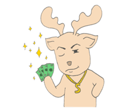 Happy Gay Deer sticker #889635