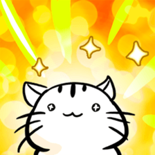 white tabby cat sticker #889725