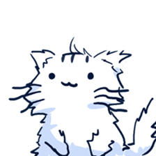 white tabby cat sticker #889731