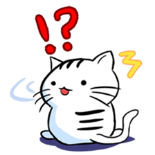 white tabby cat sticker #889748