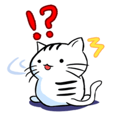 white tabby cat sticker #889748