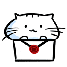 white tabby cat sticker #889755