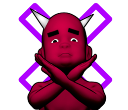 Daemon Friends - Red & Blue sticker #890925