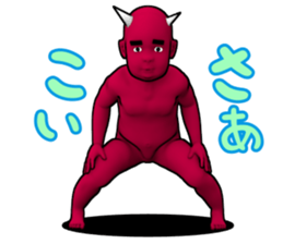 Daemon Friends - Red & Blue sticker #890944