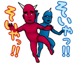 Daemon Friends - Red & Blue sticker #890956