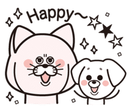 The happy life of cat, HATCH & dog, YUYU sticker #891150