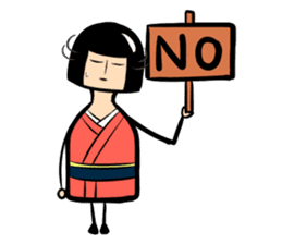 Limbless wooden doll "Rin"(English) sticker #892482