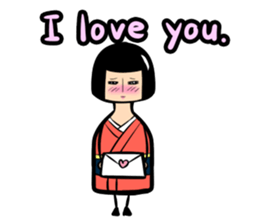 Limbless wooden doll "Rin"(English) sticker #892499