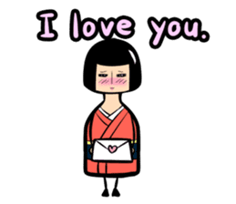 Limbless wooden doll "Rin"(English) sticker #892499