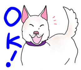 A white dog, KUNIO sticker #892681