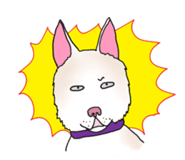 A white dog, KUNIO sticker #892686