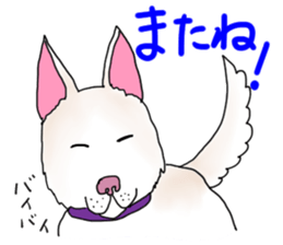 A white dog, KUNIO sticker #892693