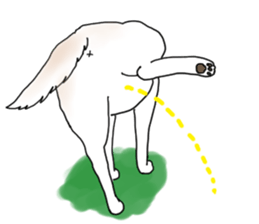 A white dog, KUNIO sticker #892698