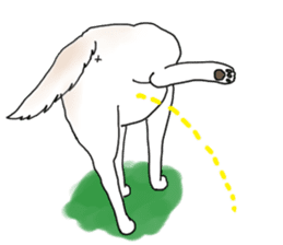 A white dog, KUNIO sticker #892698