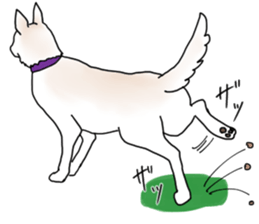 A white dog, KUNIO sticker #892699