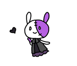 Goth rabbit sticker #893119