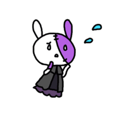 Goth rabbit sticker #893120
