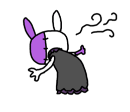 Goth rabbit sticker #893126