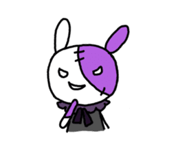 Goth rabbit sticker #893129