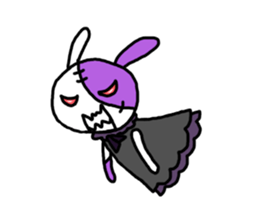 Goth rabbit sticker #893134